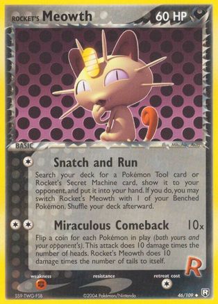 Rocket's Meowth (Reverse Holofoil)