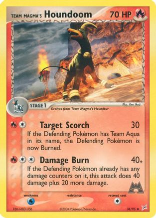 Team Magma's Houndoom - 34/95 (Reverse Holofoil)