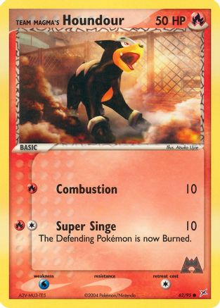 Team Magma's Houndour - 62/95 (Reverse Holofoil)