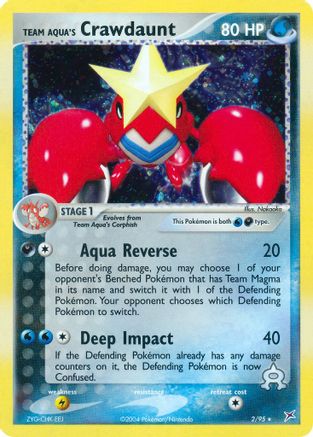 Team Aqua's Crawdaunt - 2/95 (Holofoil)