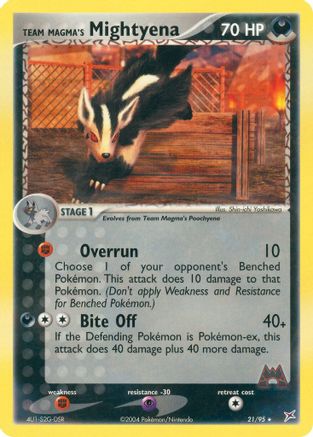 Team Magma's Mightyena - 21/95 (Reverse Holofoil)