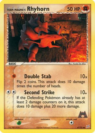 Team Magma's Rhyhorn - 67/95 (Reverse Holofoil)