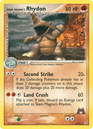 Team Magma's Rhydon - 22/95 (Reverse Holofoil)