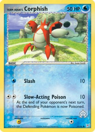 Team Aqua's Corphish - 51/95 (Reverse Holofoil)