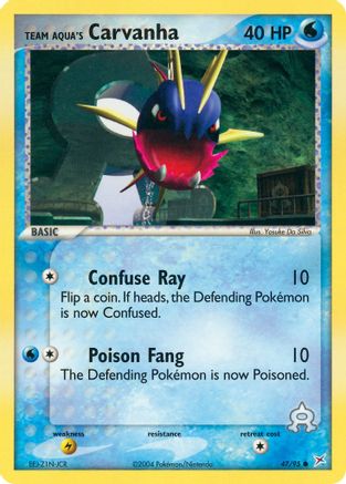 Team Aqua's Carvanha - 47/95 (Reverse Holofoil)