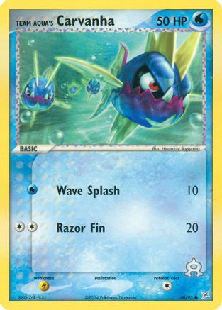 Team Aqua's Carvanha - 48/95 (Reverse Holofoil)