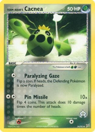 Team Aqua's Cacnea - 24/95 (Reverse Holofoil)