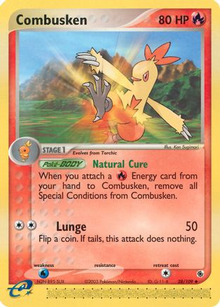 Combusken - 28/109 (Reverse Holofoil)