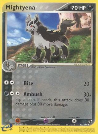 Mightyena - 42/109 (Reverse Holofoil)