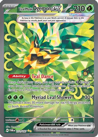 Teal Mask Ogerpon ex - 211/167 (Holofoil)