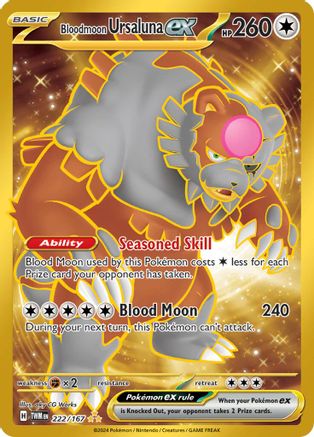 Bloodmoon Ursaluna ex - 222/167 (Holofoil)