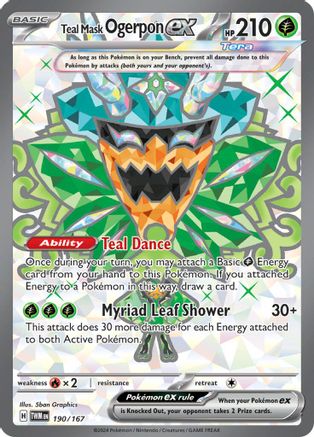 Teal Mask Ogerpon ex - 190/167 (Holofoil)