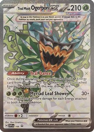 Teal Mask Ogerpon ex - 166 (Holofoil)