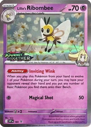 Lillie's Ribombee - 183 (Prerelease) (Holofoil)