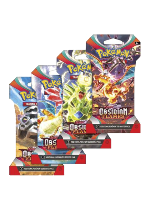 Obsidian Flames Sleeved Booster Pack Art Bundle [Set of 4]