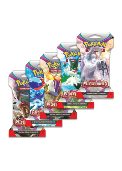 Paldea Evolved Sleeved Booster Pack Art Bundle [Set of 5]