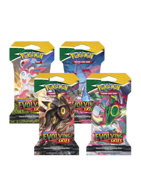 Evolving Skies Sleeved Booster Pack Art Bundle [Set of 4]