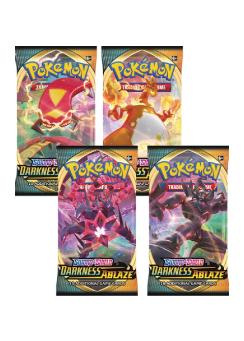 Darkness Ablaze Booster Pack Art Bundle [Set of 4]
