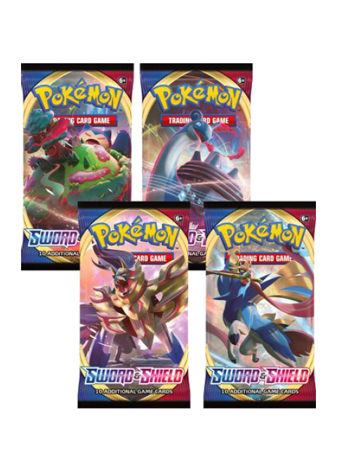 Sword and Shield Base Set Booster Pack Art Bundle [Set of 4]